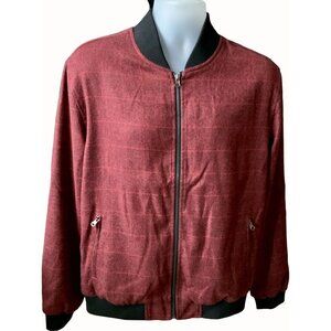 Indigo Star American Vintage Windowpane Crimson Oshkosh Zip Jacket NEW Medium